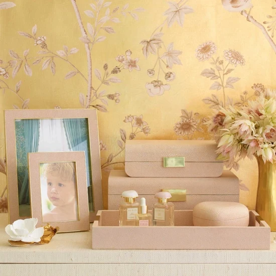 Aerin Shagreen Blush Jewelry Box - Image 2