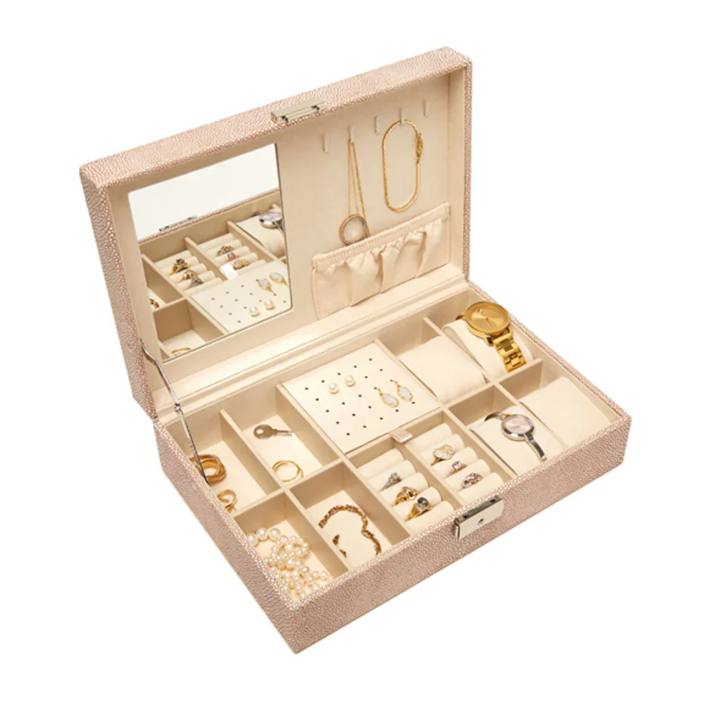 Aiden Single Hinged Rectangle Jewelry Box - Image 2