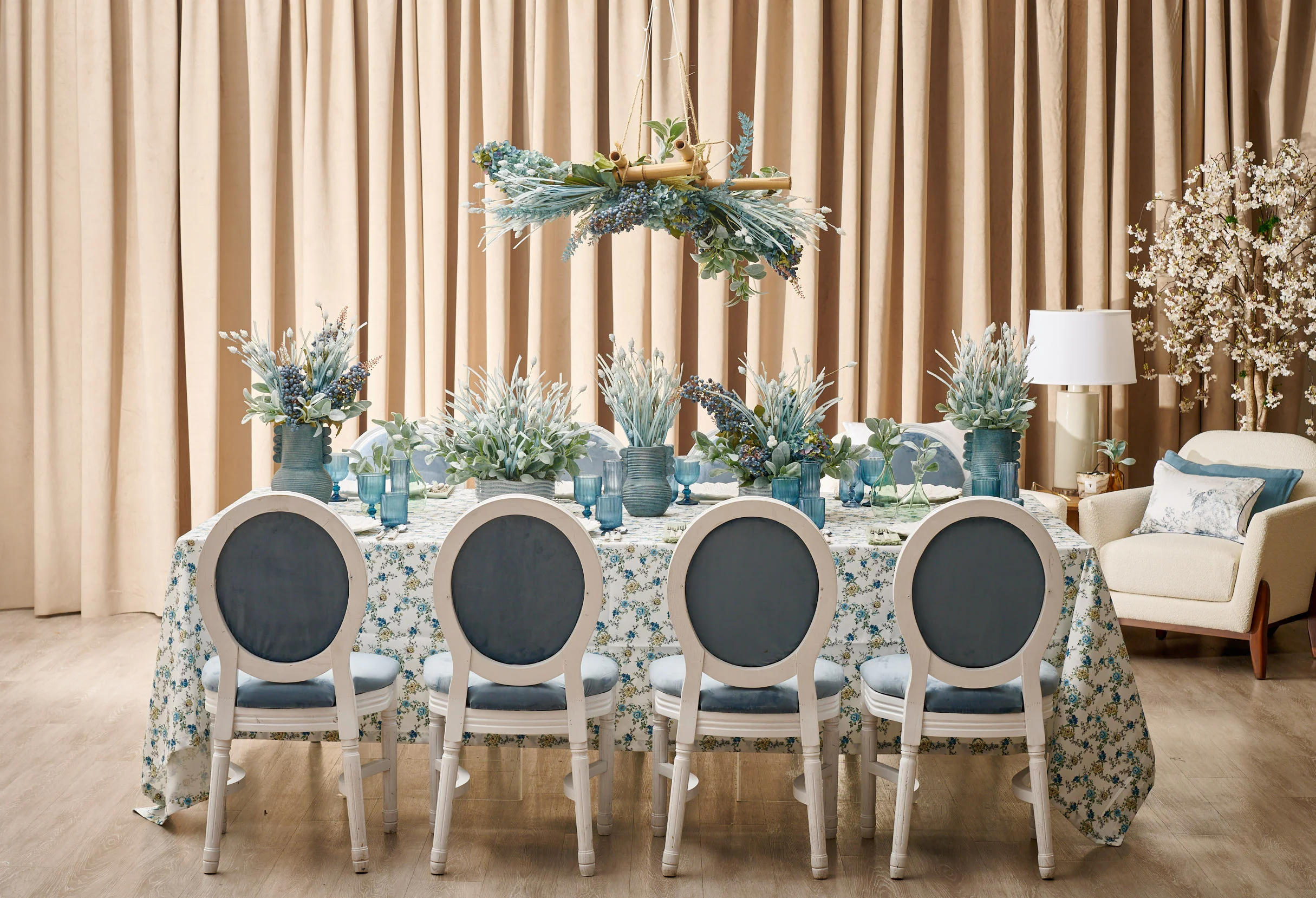 Alma Blue Tablecloth - Image 6
