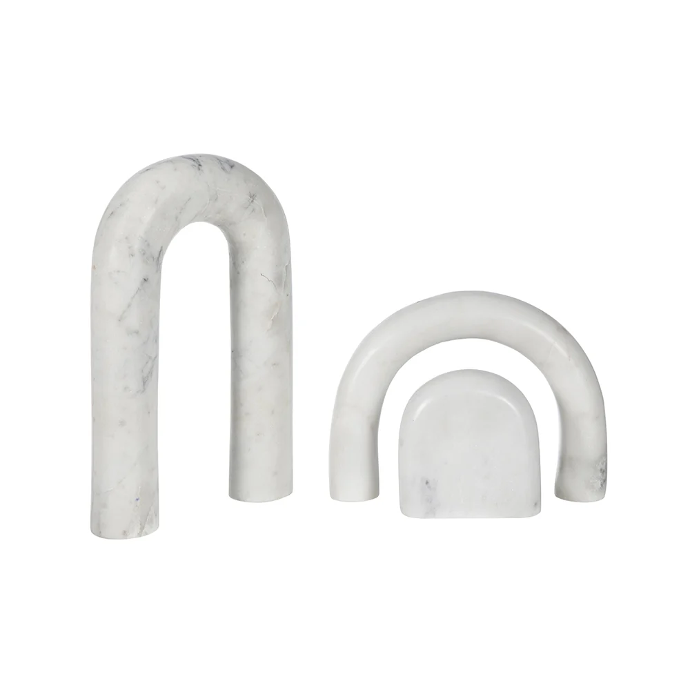 Assorted Marble Nesting Arch Sculptures - Image 2