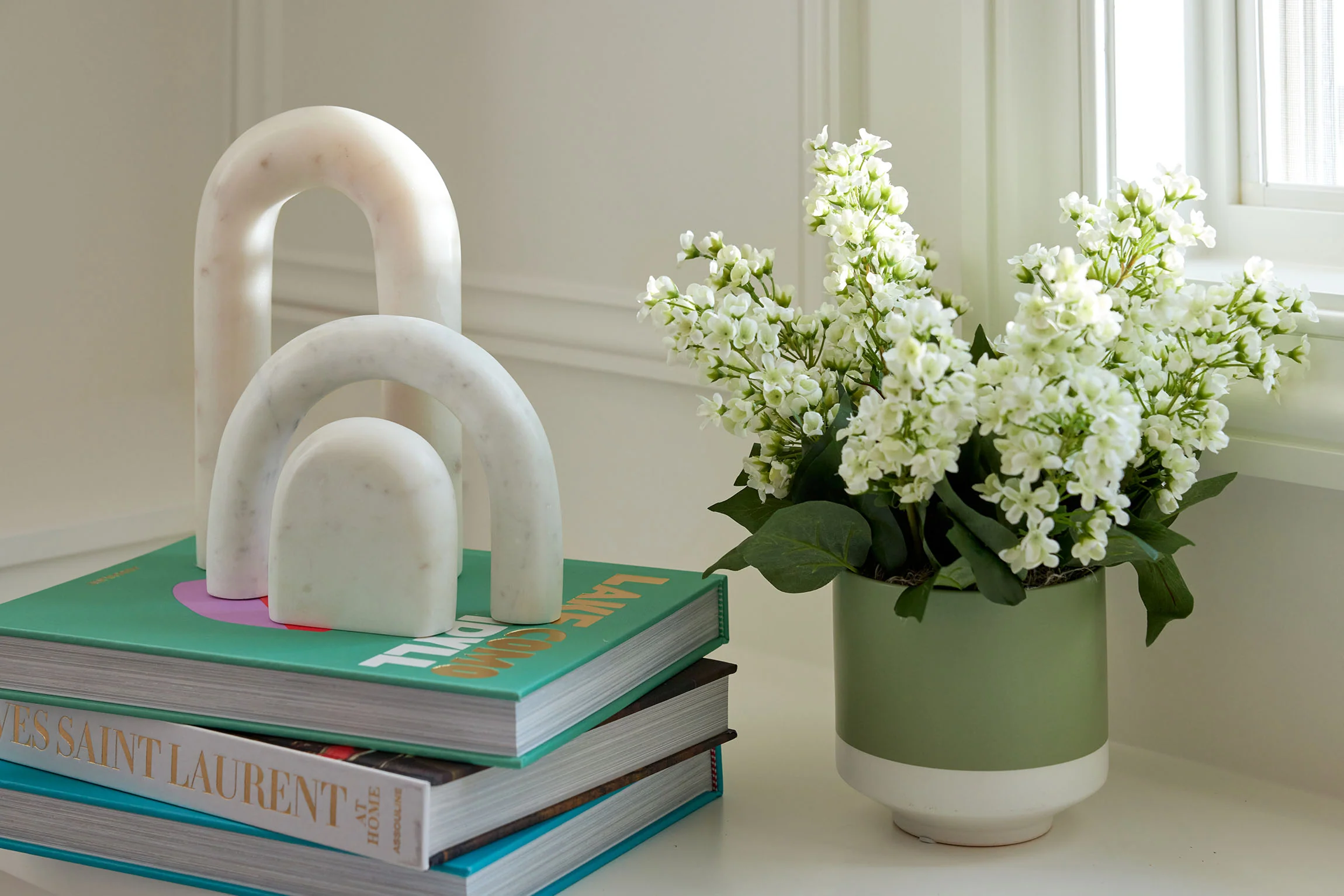 Assorted Marble Nesting Arch Sculptures - Image 3