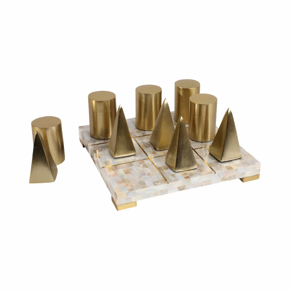 Bailee Mother of Pearl Tic Tac Toe Set - Image 2
