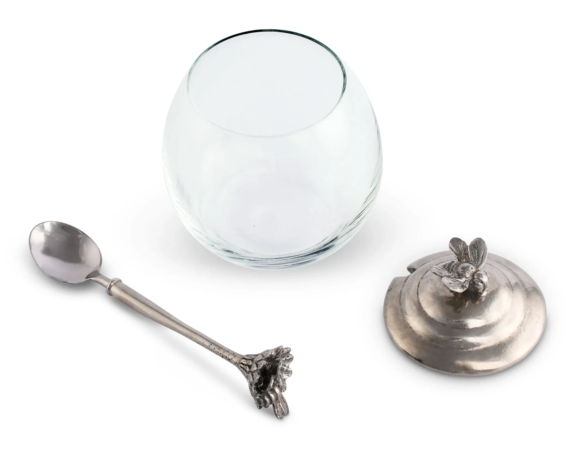 Bee Glass Honey Dish with Spoon - Image 4