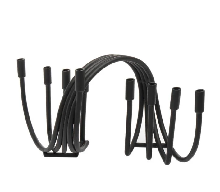 Black Swirl Menorah - Image 2