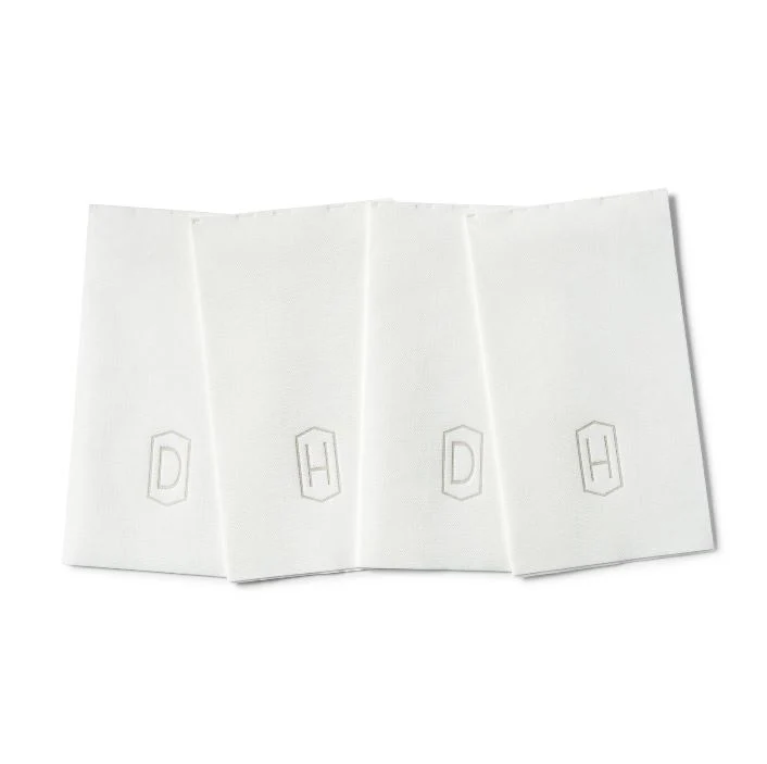 Caspari Taupe Quad Airlaid Napkins 14 Pack