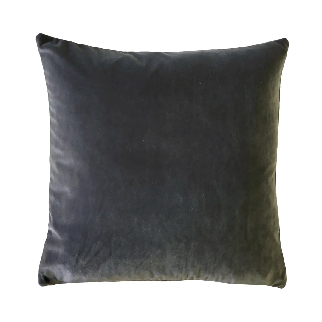 Cast Graphite Gray Velvet Accent Pillow - Image 2