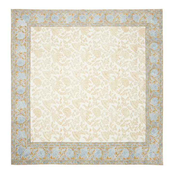 Chloe Blue & Brown Tablecloth - Image 3