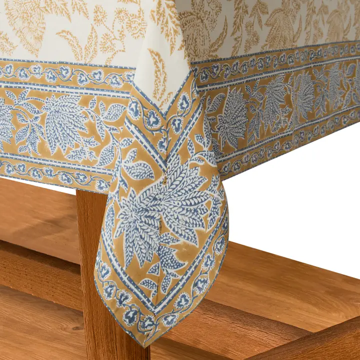 Chloe Blue & Brown Tablecloth - Image 4