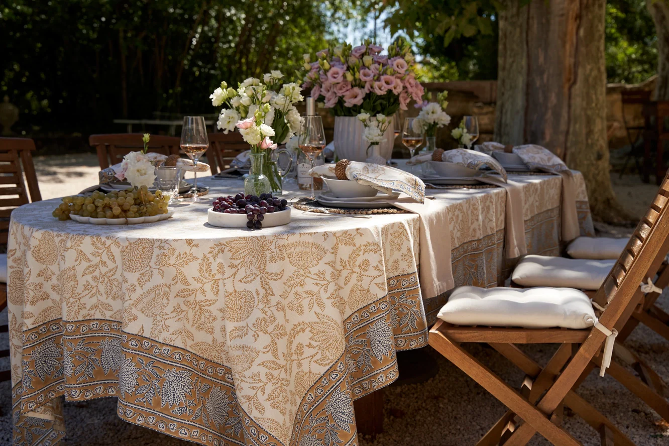 Chloe Blue & Brown Tablecloth - Image 7