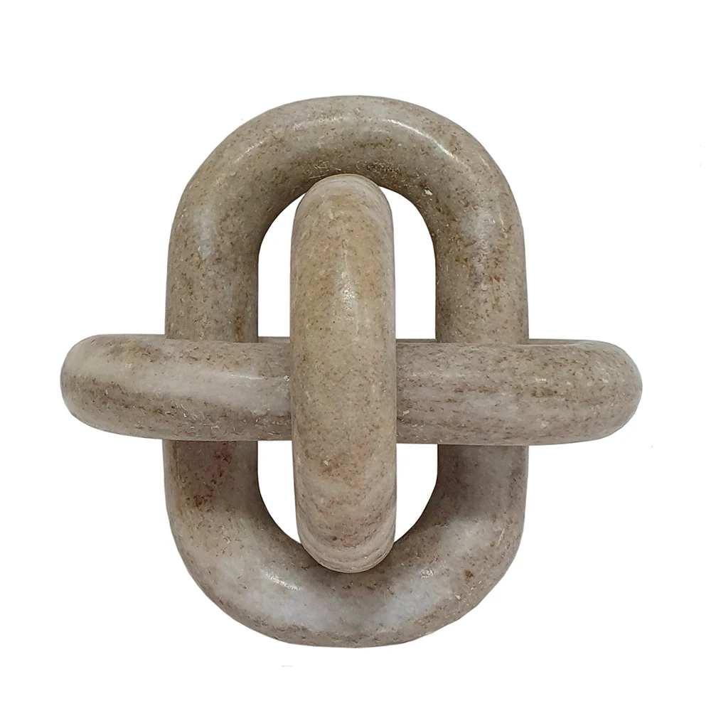 Cream Marble Chain Sculpture - Image 2