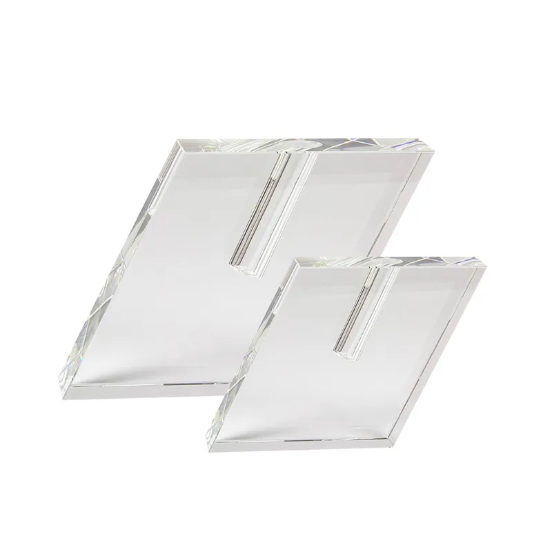 Crystal Angled Square Vase