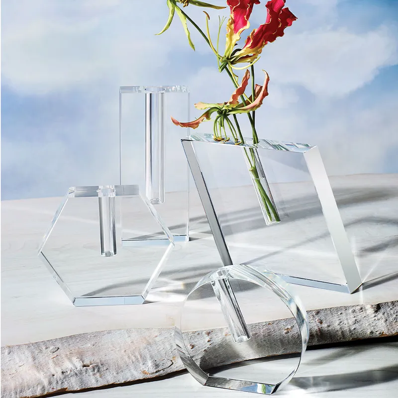 Crystal Angled Square Vase - Image 2