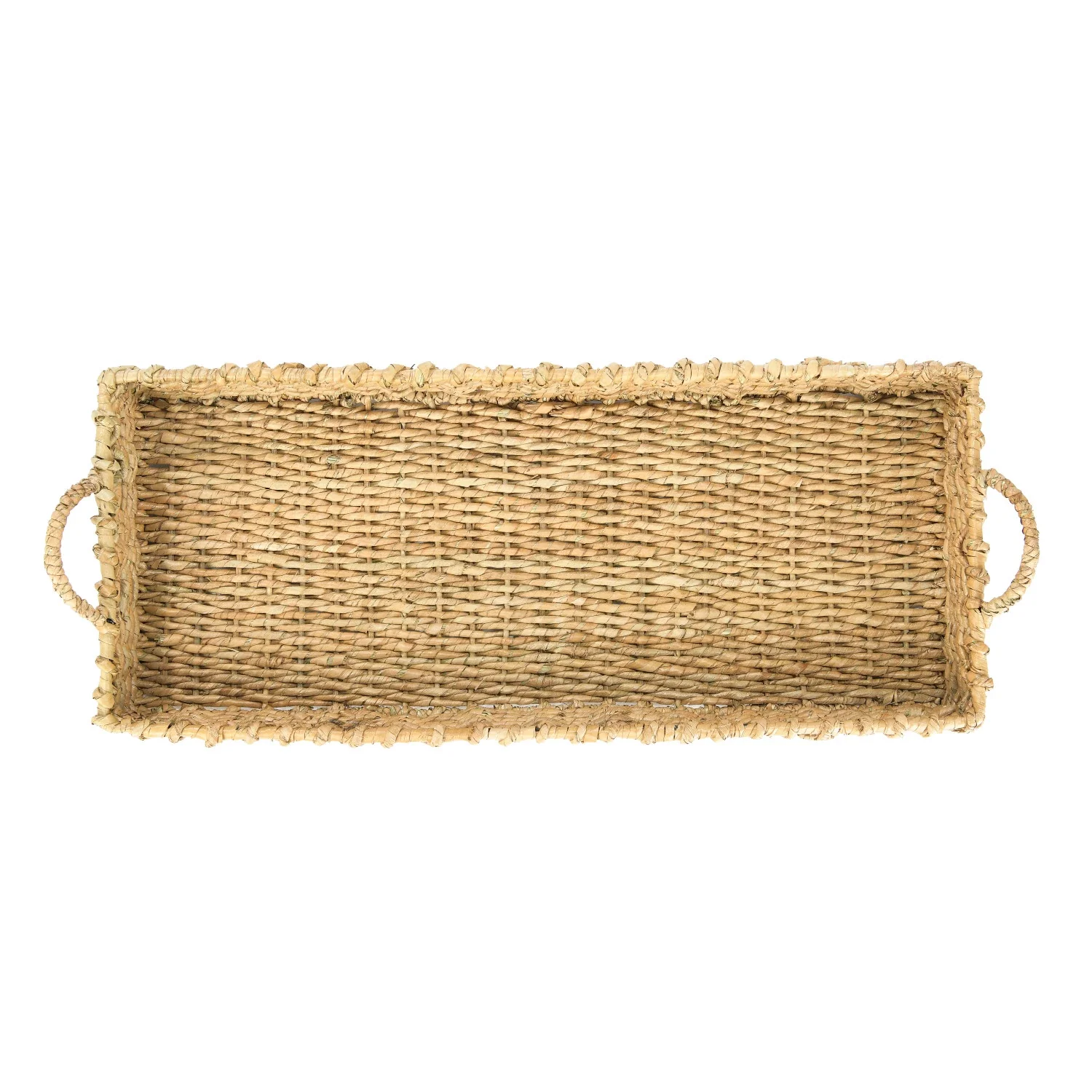Decorative Hand-Woven Seagrass Tray with handles - Image 3