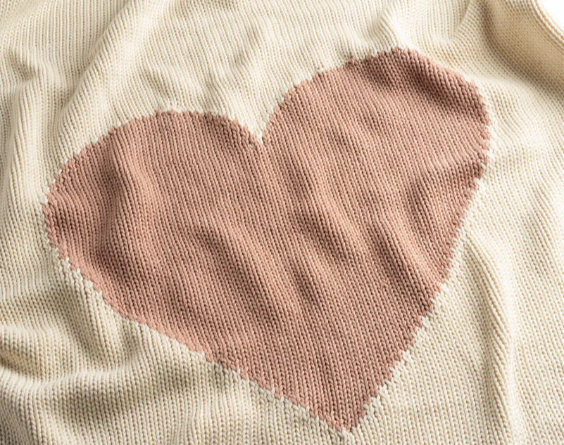 DH Blush Heart Baby Blanket - Image 2