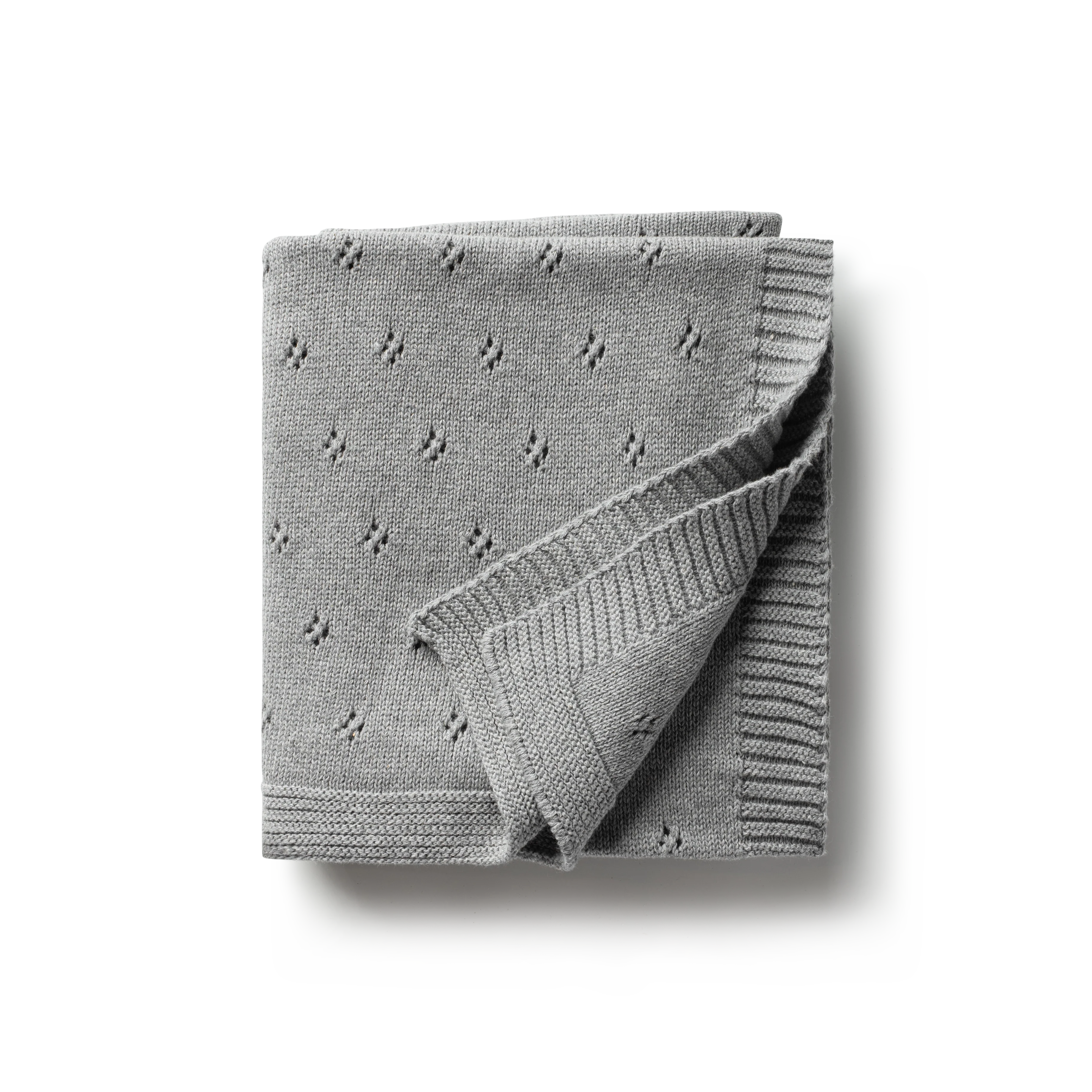 DH Flower Gray Baby Blanket - Image 2