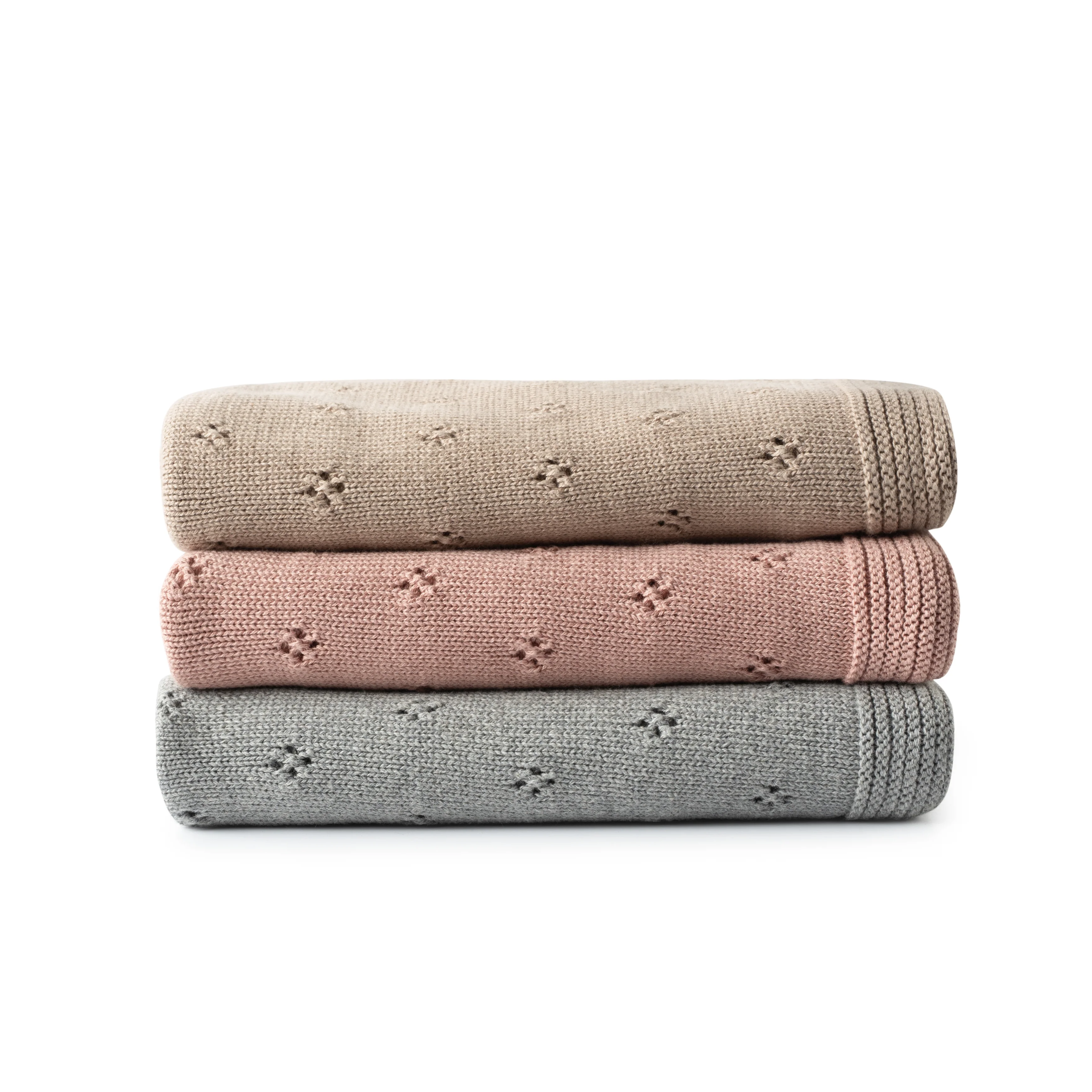 DH Flower Gray Baby Blanket - Image 4