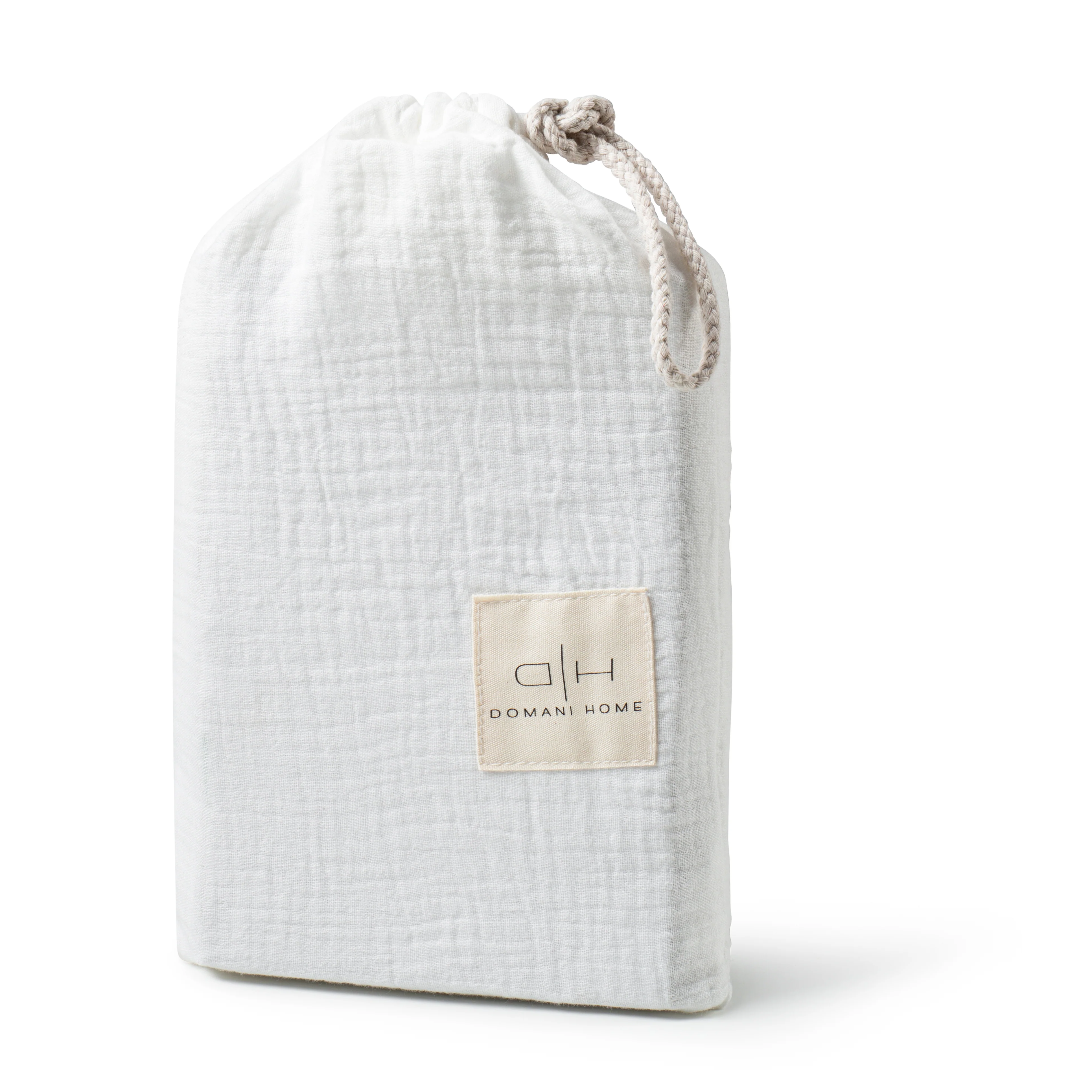 DH Gauze 3 Piece White Crib Set in Pouch