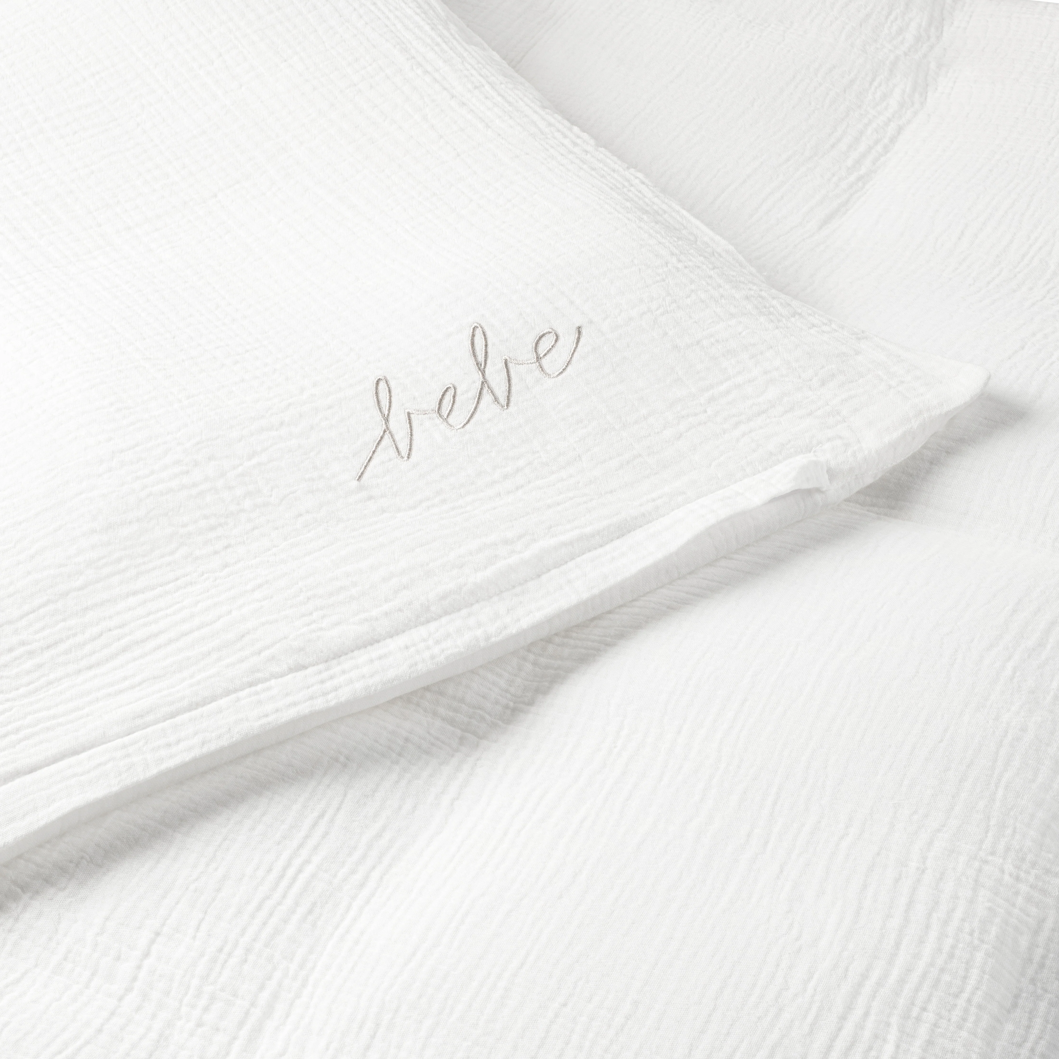 DH Gauze 3 Piece White Crib Set in Pouch - Image 3
