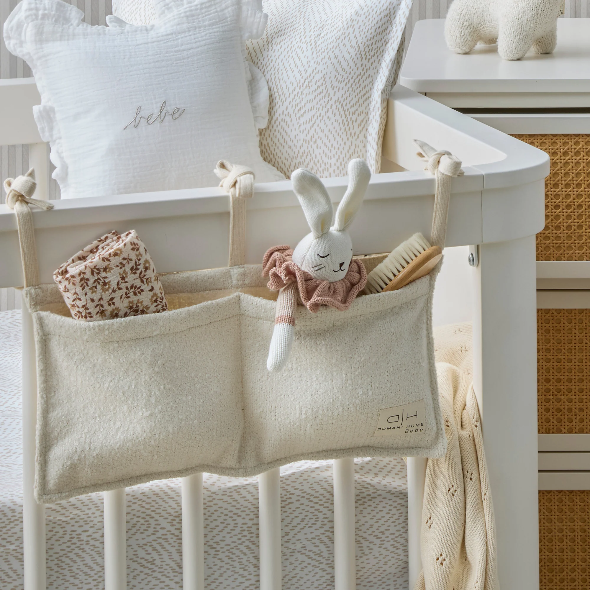 DH White Gauze Bebe Ruffle Accent Pillow - Image 2