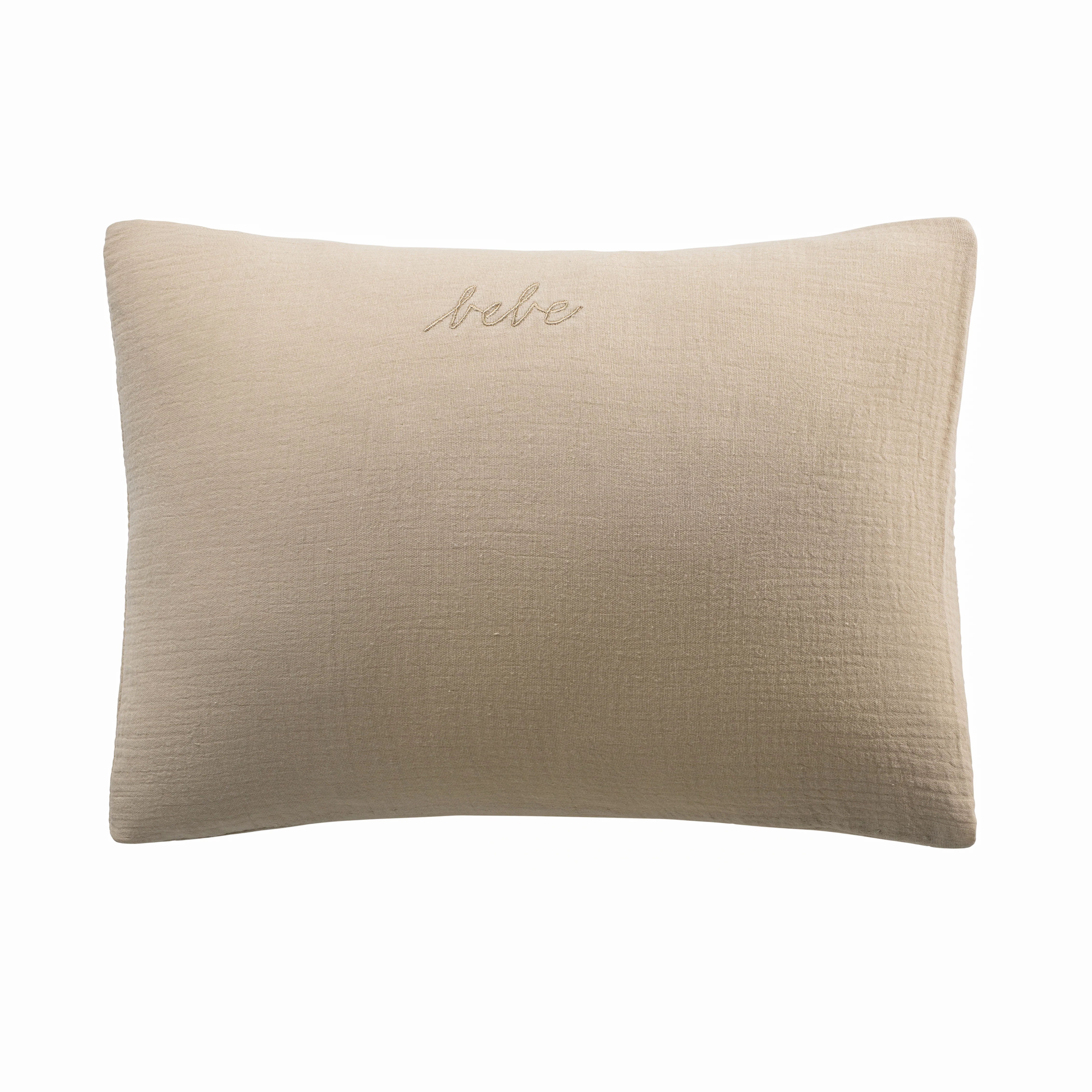 DH Gauze Linen Bebe Boudoir Sham Taupe