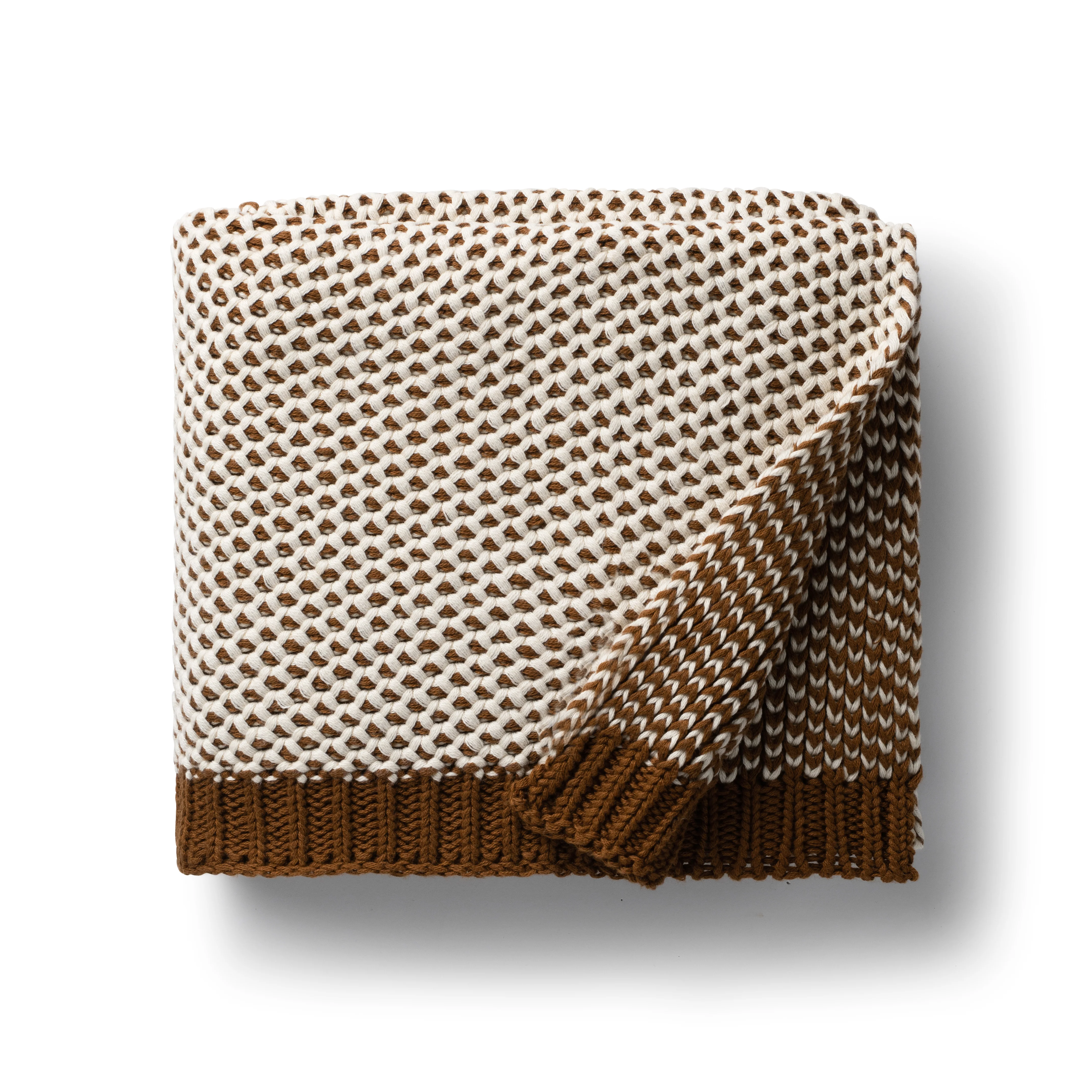 DH Honeycomb Brown Baby Blanket - Image 2
