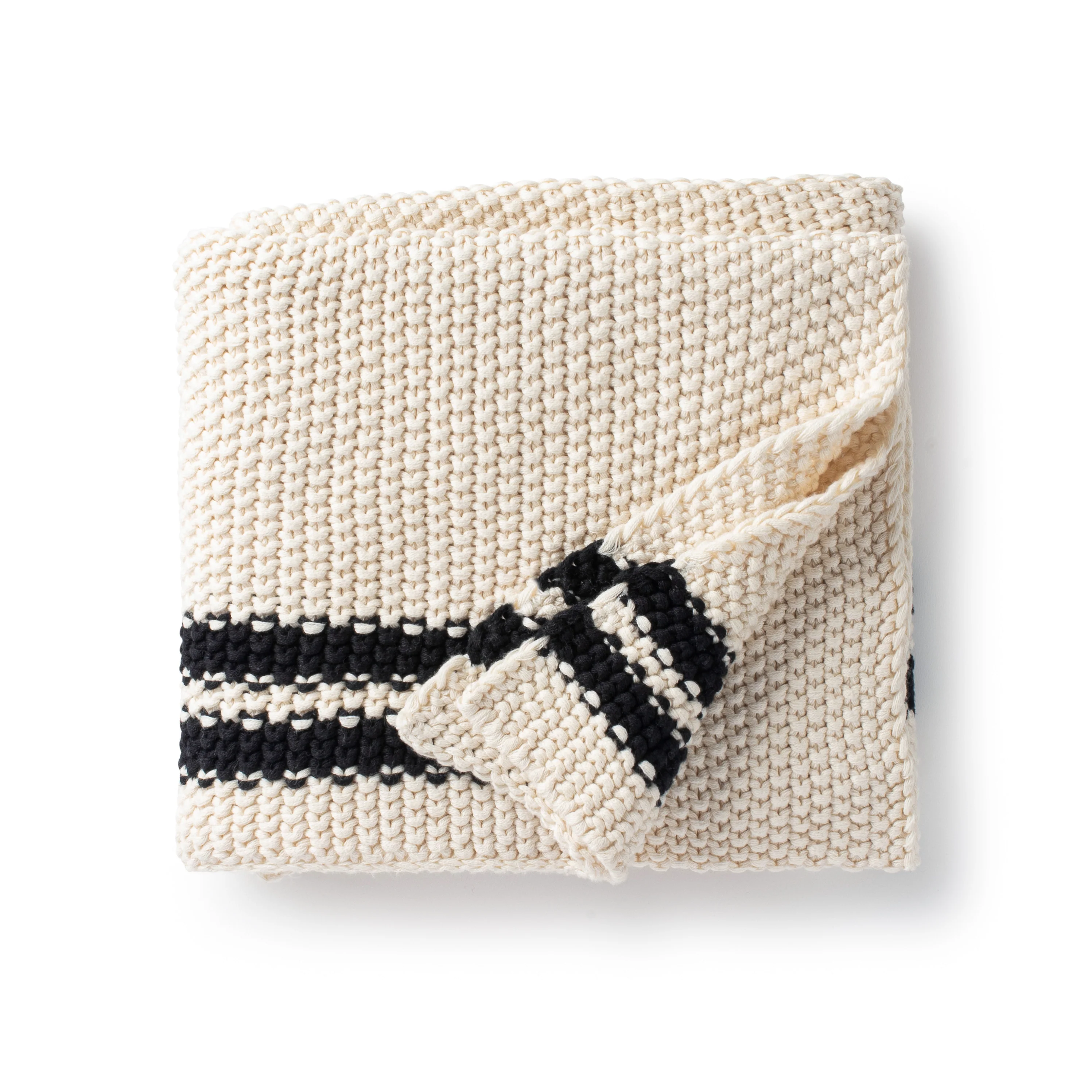 DH Marici Black Striped Baby Blanket - Image 2