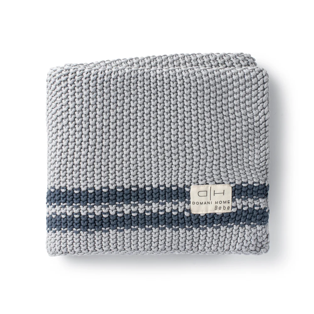 DH Marici Cool Blue Striped Baby Blanket