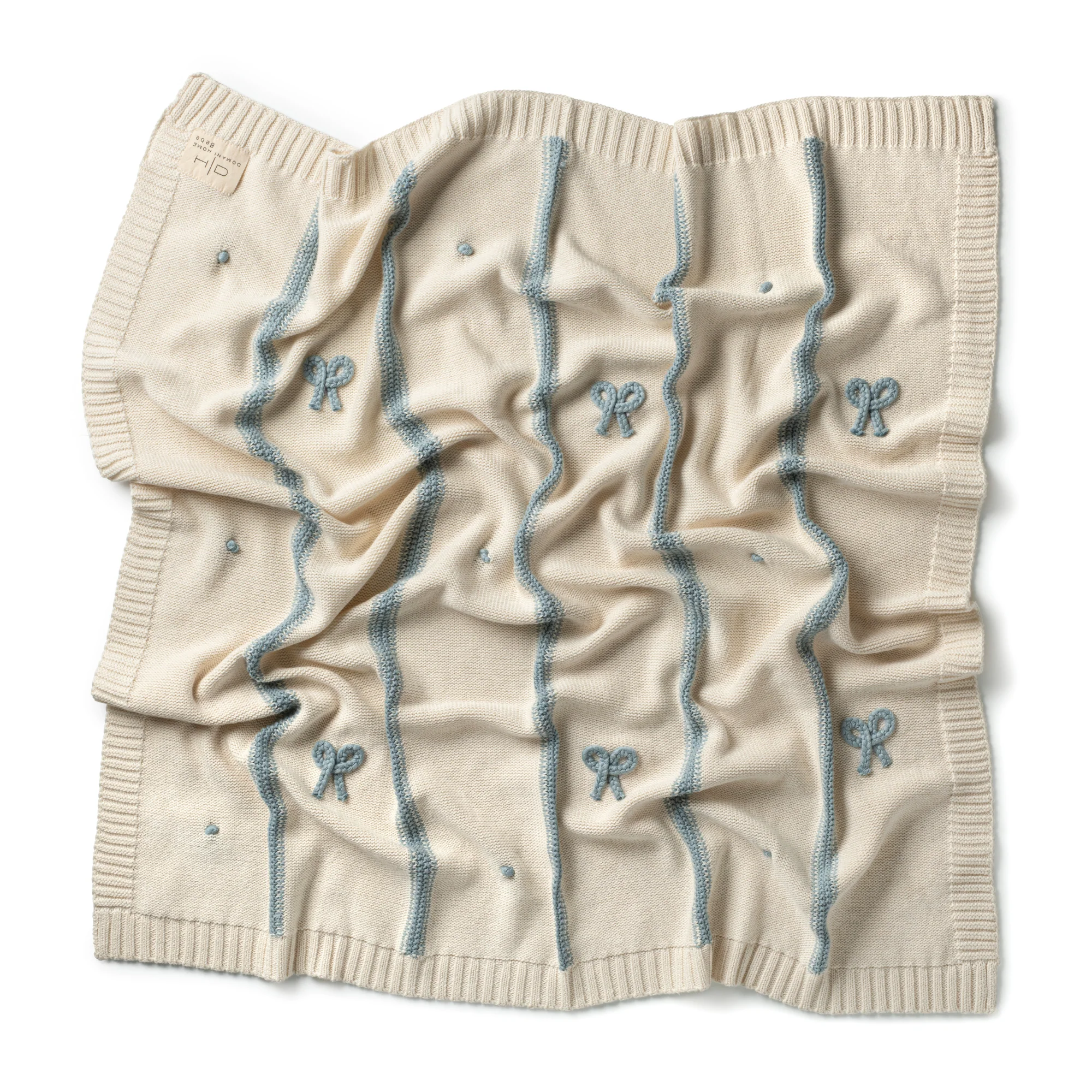 DH Mini Bow Blanket Blue - Image 2