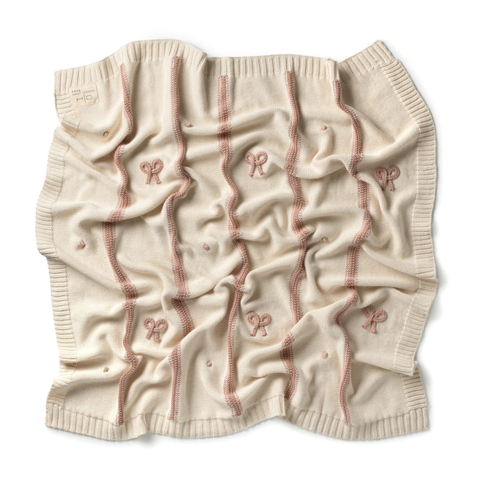 DH Mini Bow Blanket Pink - Image 2