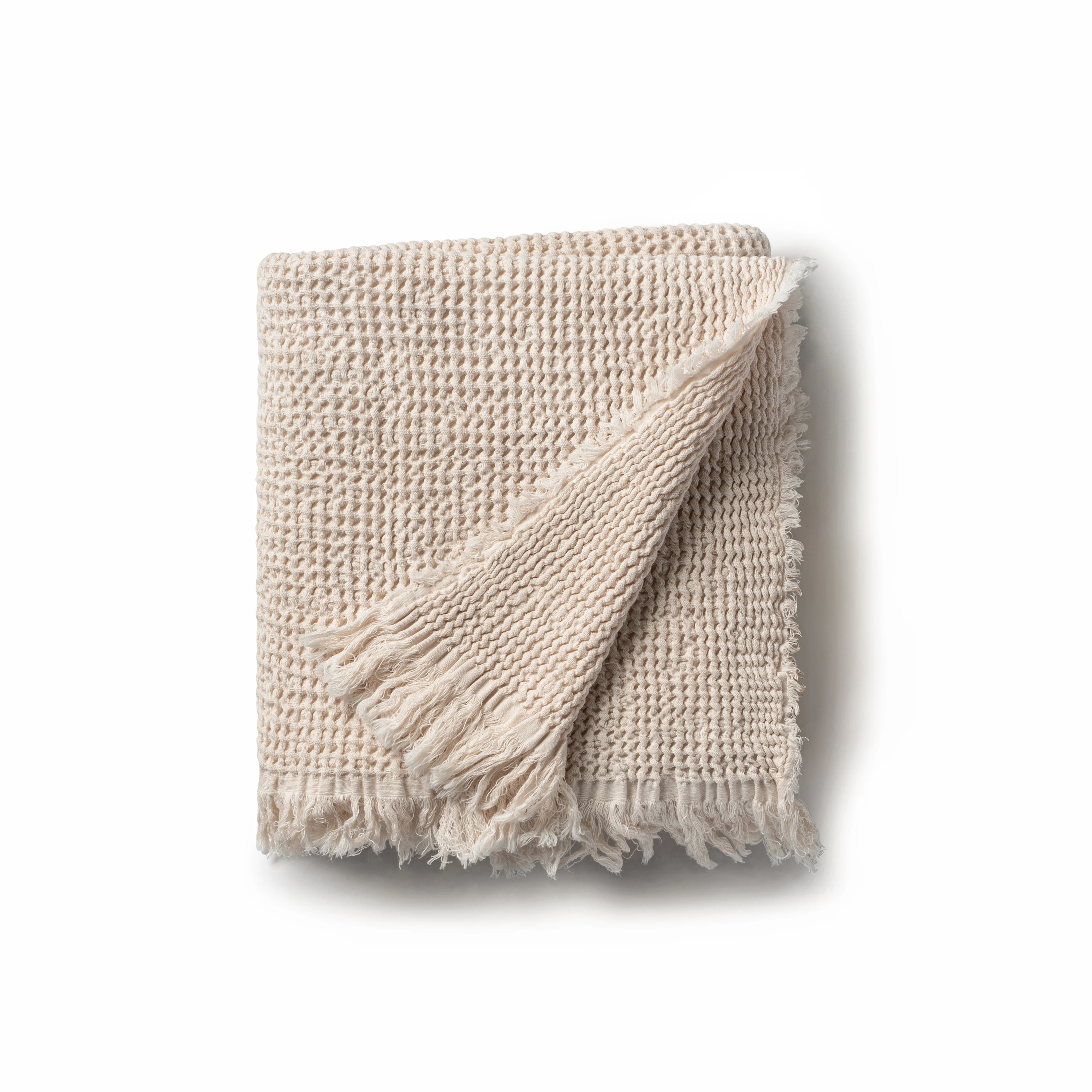 DH Waffle Muslin Cream Baby Blanket - Image 2