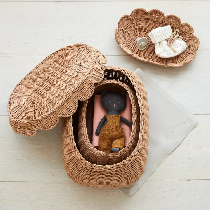 Flora Duo Rattan Basket Set of 2 - Mocca - Image 3