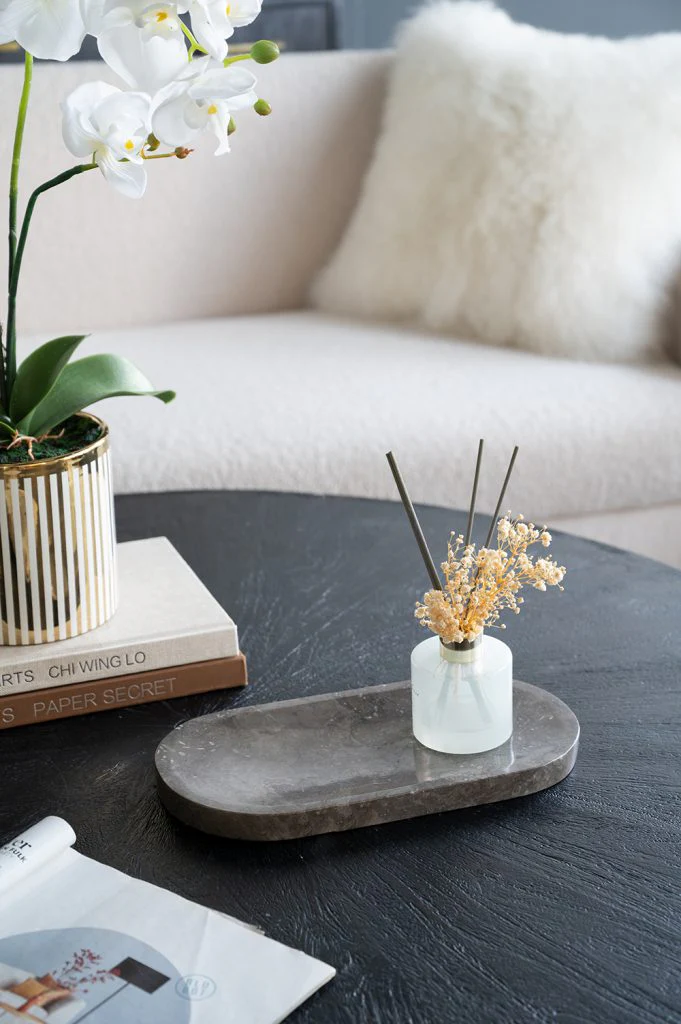 Gray Marble Oval Tray - Image 3