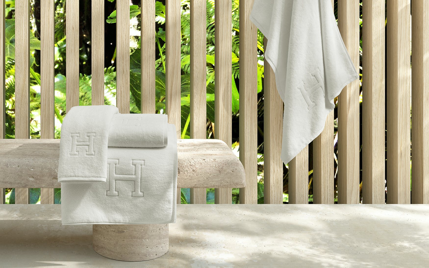 Matouk Auberge Monogrammed Bath Mat - Image 2