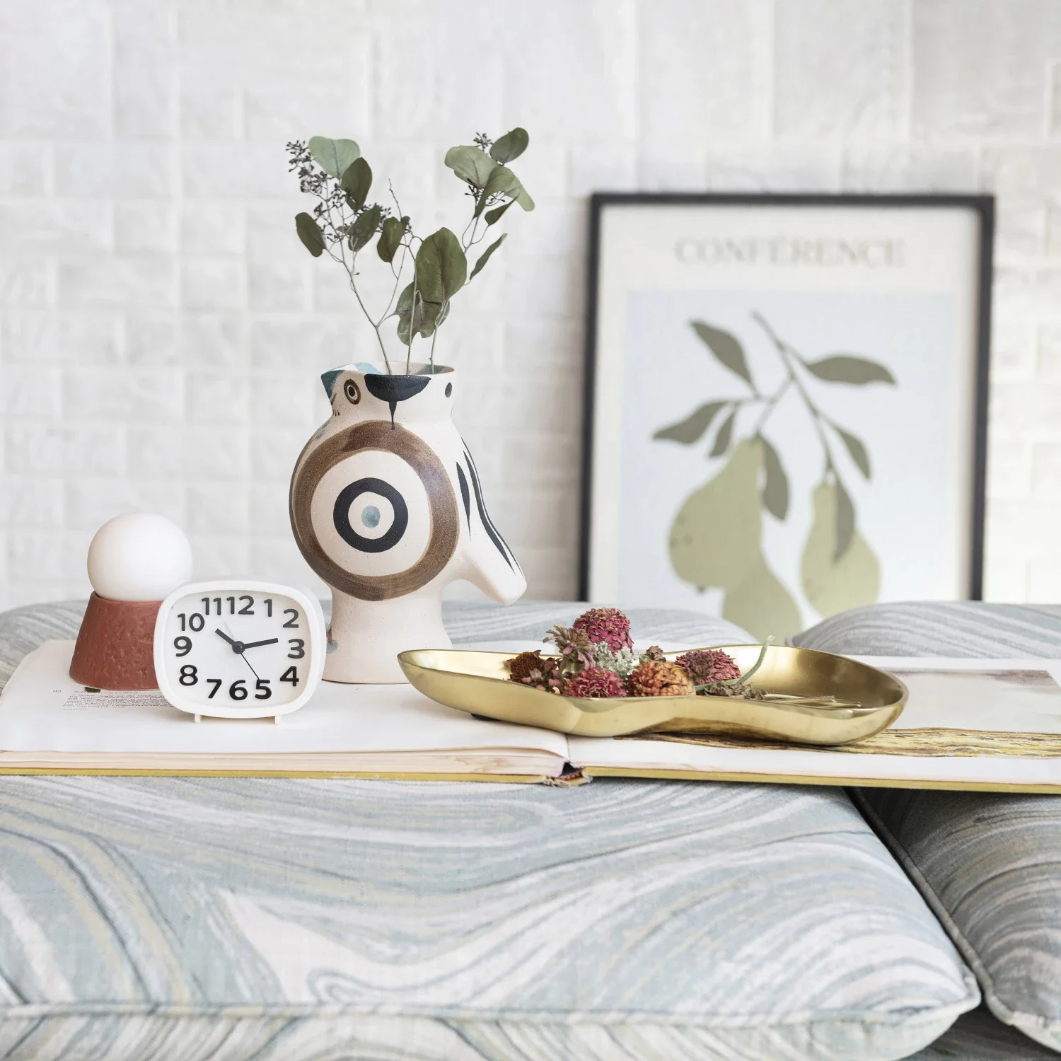 Plastic Footed Alarm/Table Clock - Image 2