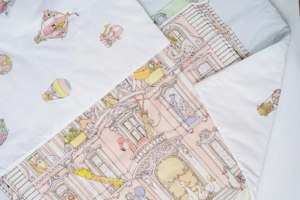 Atelier Choux Reversible Quilt Monceau Mansion/ Hot Air Balloons - Image 3