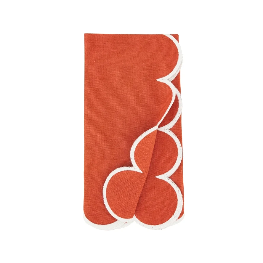 Scalloped Hem Napkin Set Of 4 - Image 6