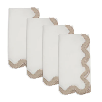 S/4 Stone Washed Scallop Napkin - Image 3