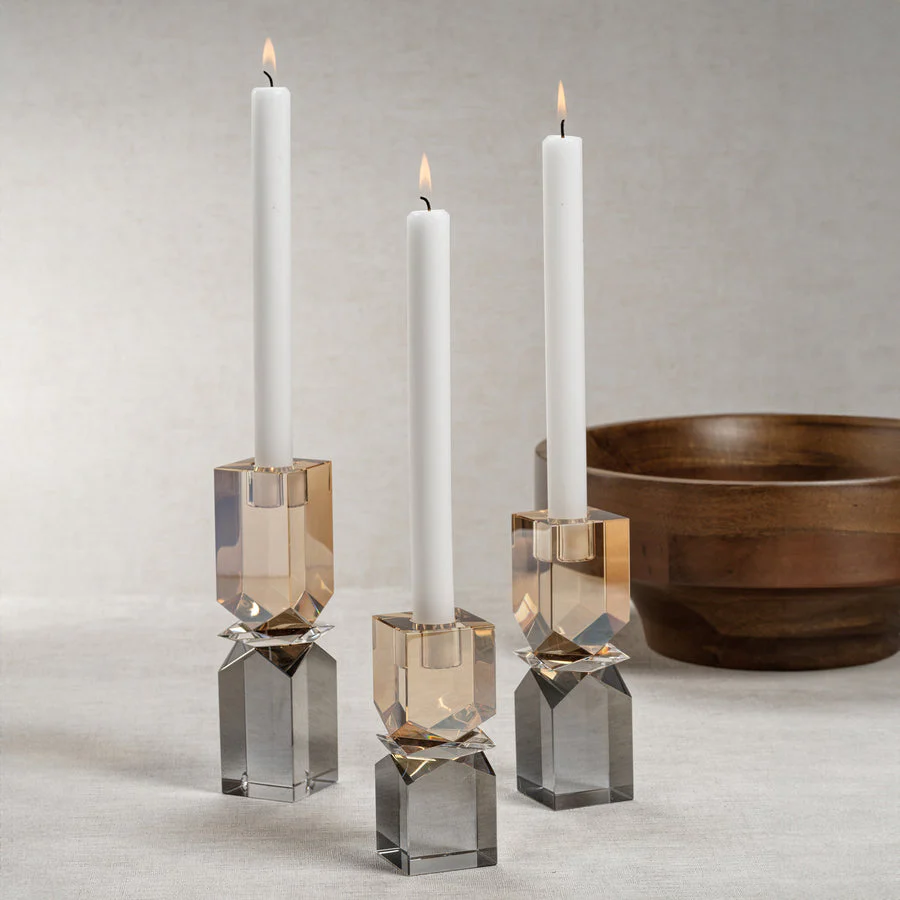 Two-Tone Crystal Candle Holder - Image 2