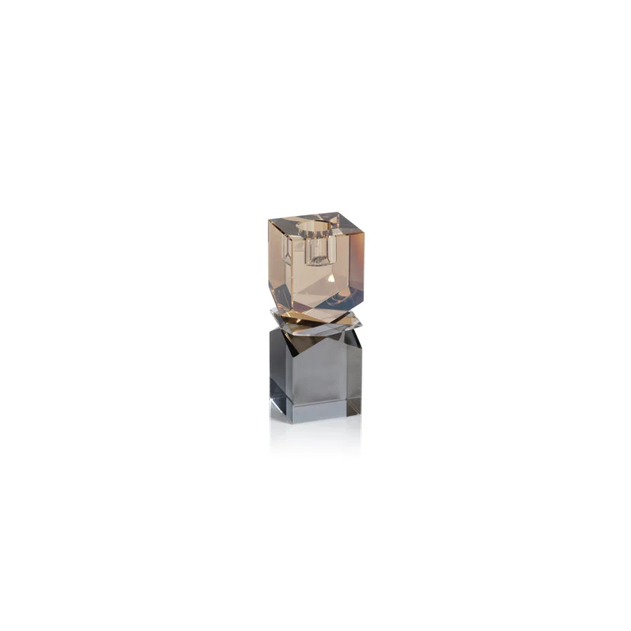 Two-Tone Crystal Candle Holder - Image 3