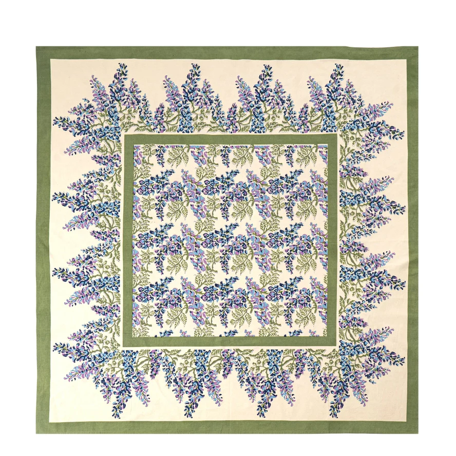 Wisteria Blue & Green Tablecloth - Image 10