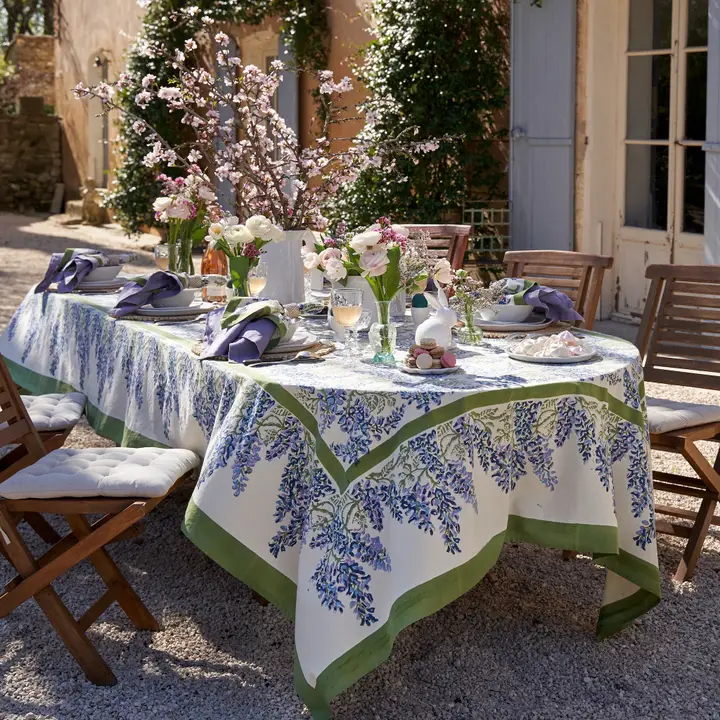 Wisteria Blue & Green Tablecloth - Image 2