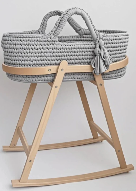 Wooden Baby Basket Stand - Image 3